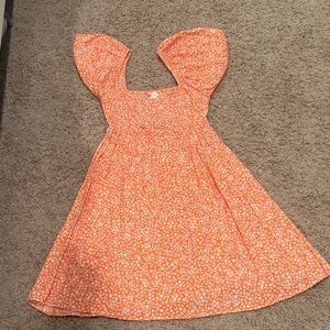 Billabong Orange Floral Kids Dress